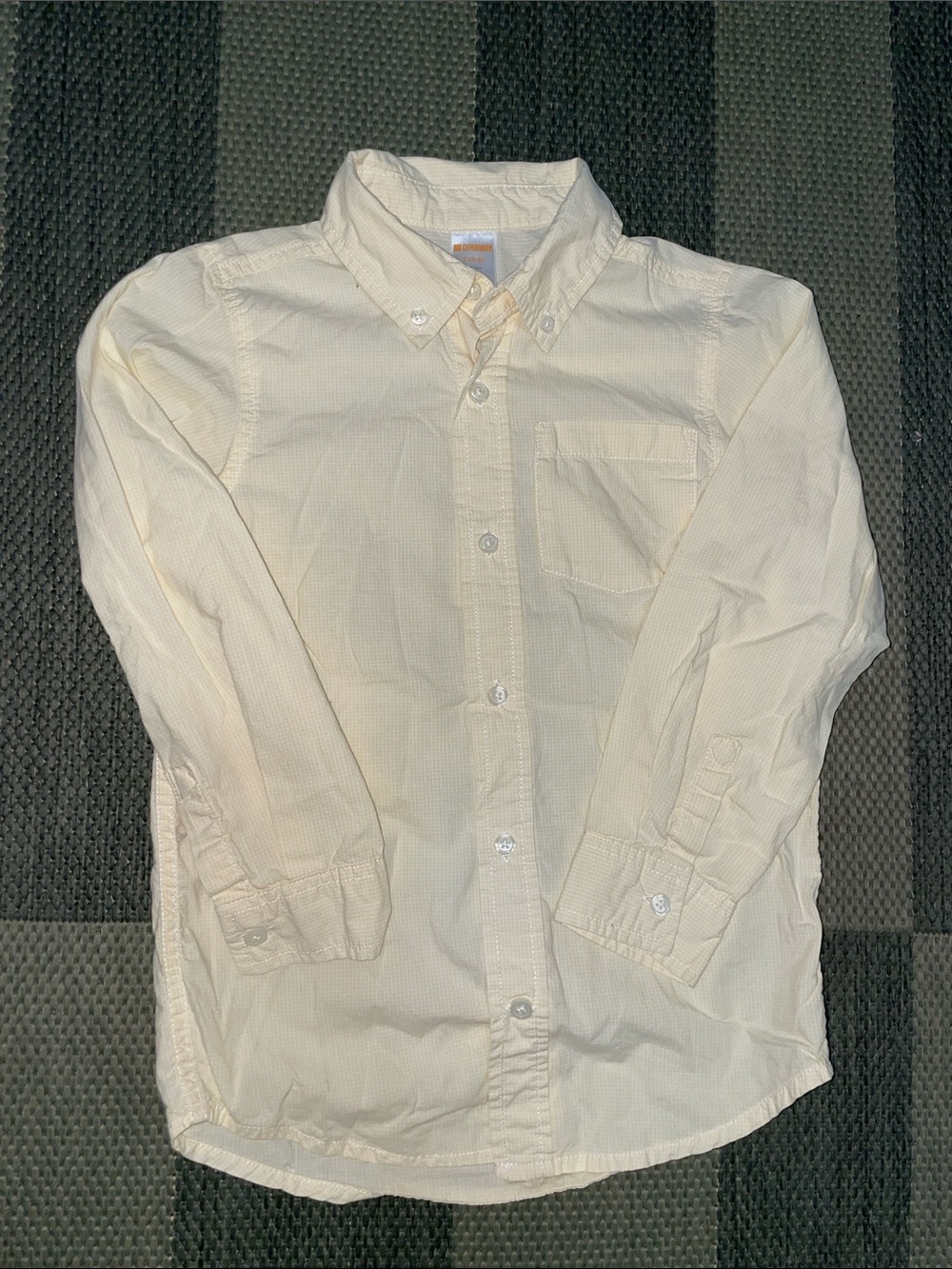 Gymboree Cream Button-Down Long Sleeve Shirt